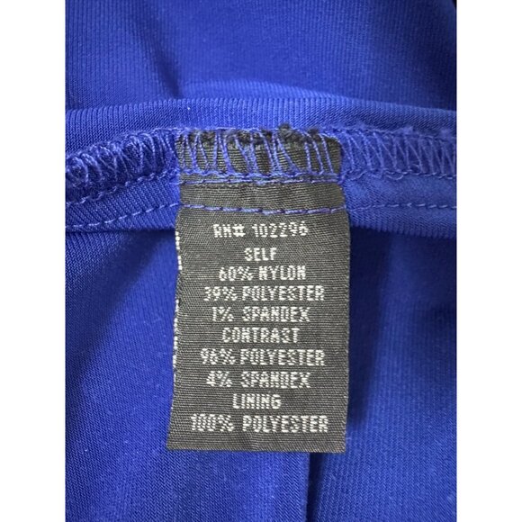 Blue Lace Bodice Long Gown Maxi Dress Size 24W 3X Plus Sz Wedding Evening Mother - Picture 6 of 7